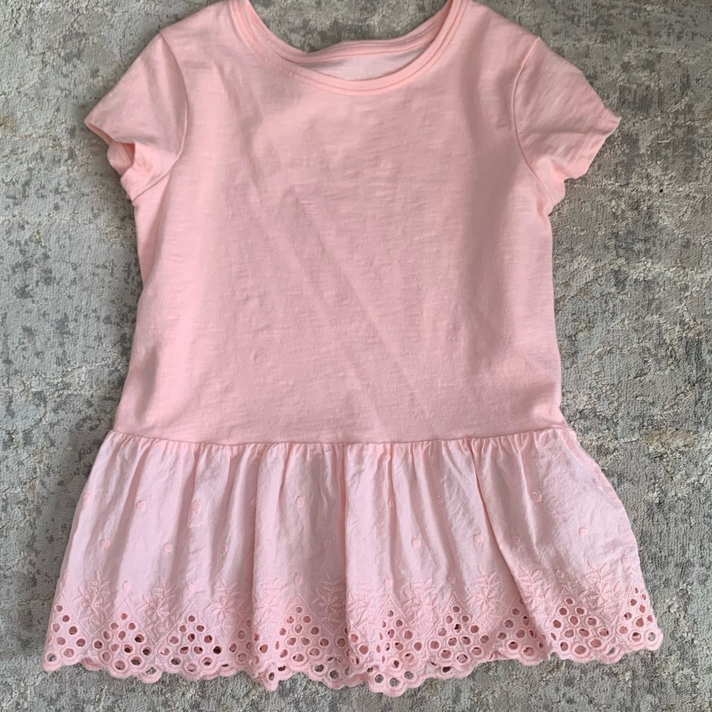 Sonoma - Blush Peplum Tshirt with Eyelet detail - Girls S